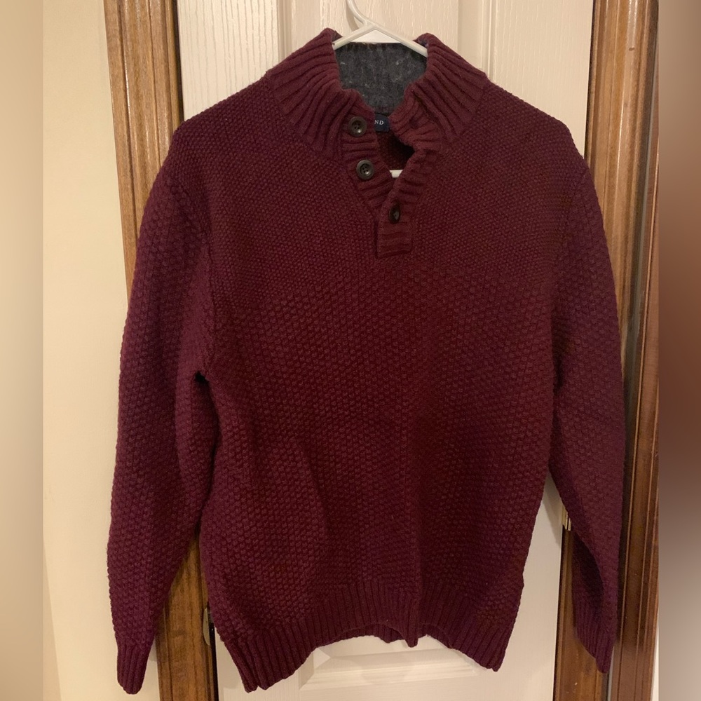 Lands’ End maroon sweater, size medium